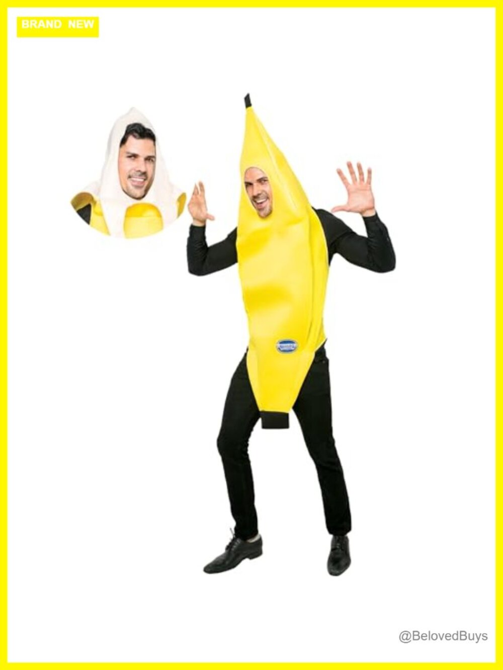 Deluxe Banana Costume Adult Unisex Polyester Halloween Dress Up Party